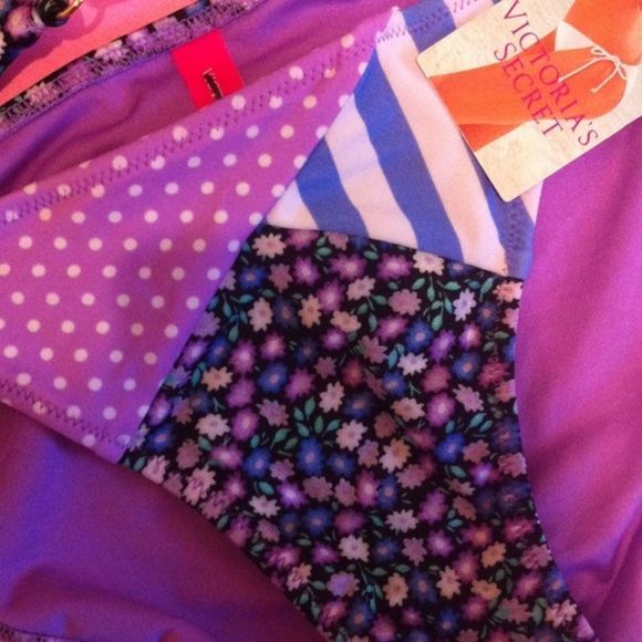 NWT Victoria's Secret triangle bikini floral M - Picture 2 of 4